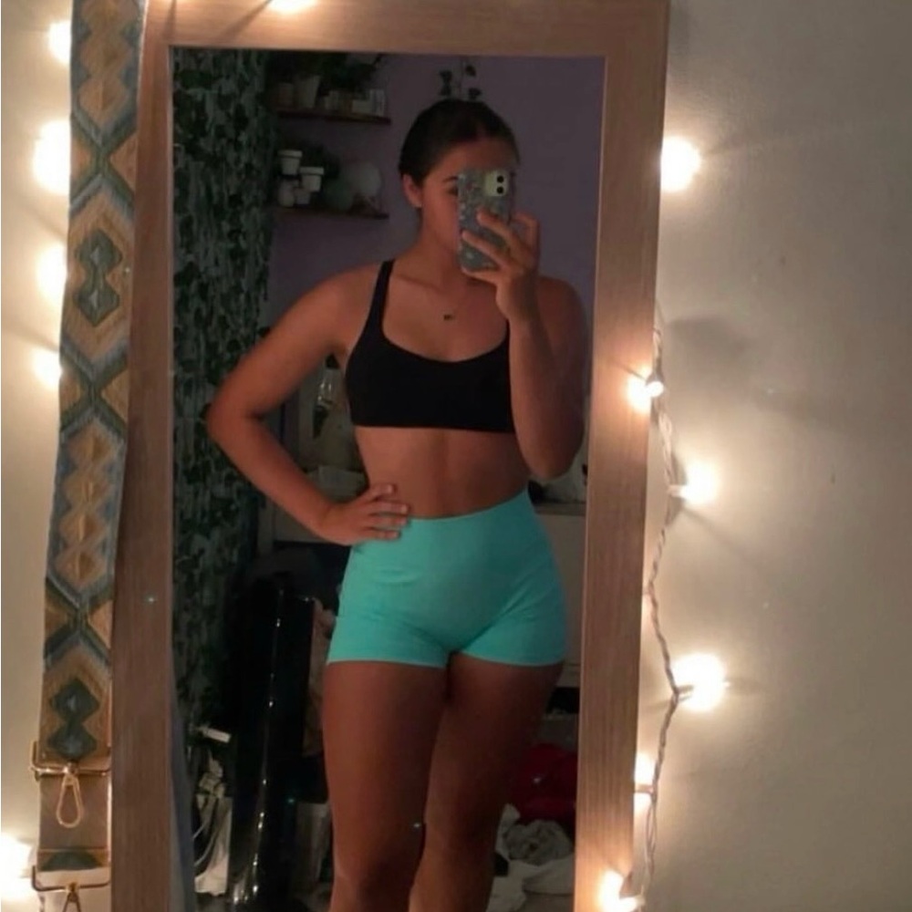 BUNDEL 3 for 1 violet, hot pink, and torquorist athletic gym shorts